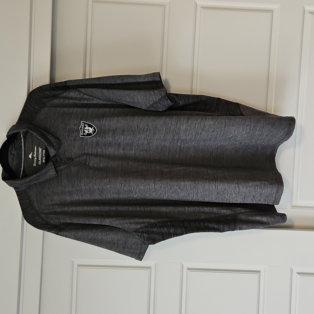 Tommy Bahama Men's Charcoal Polo Shirt RAIDERS